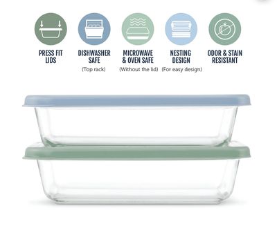 Containers 4.5 cup 4pc meal Prep set