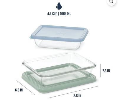 Containers 4.5 cup 4pc meal Prep set
