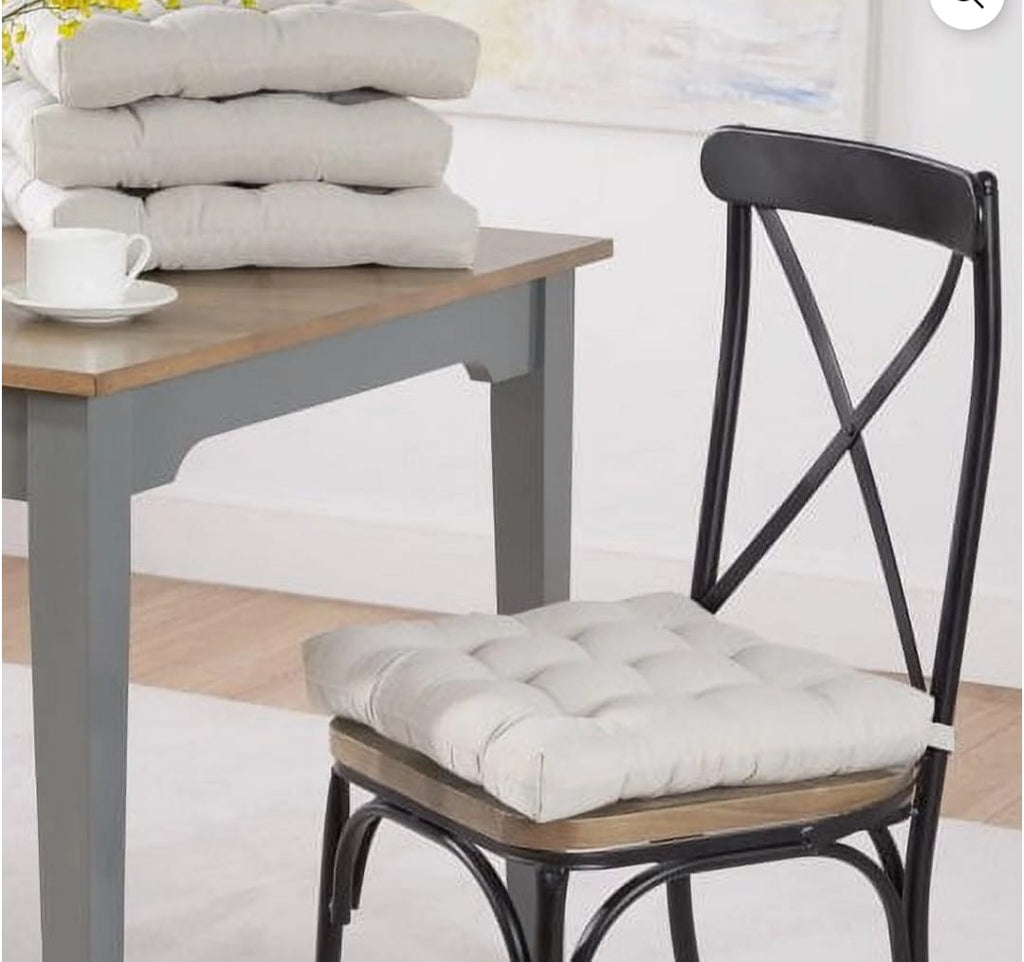 (2 pack)  Textured Chair Seat Pad (Chair Cushion), Gray Color, 1-Piece, 15.5" x 16"