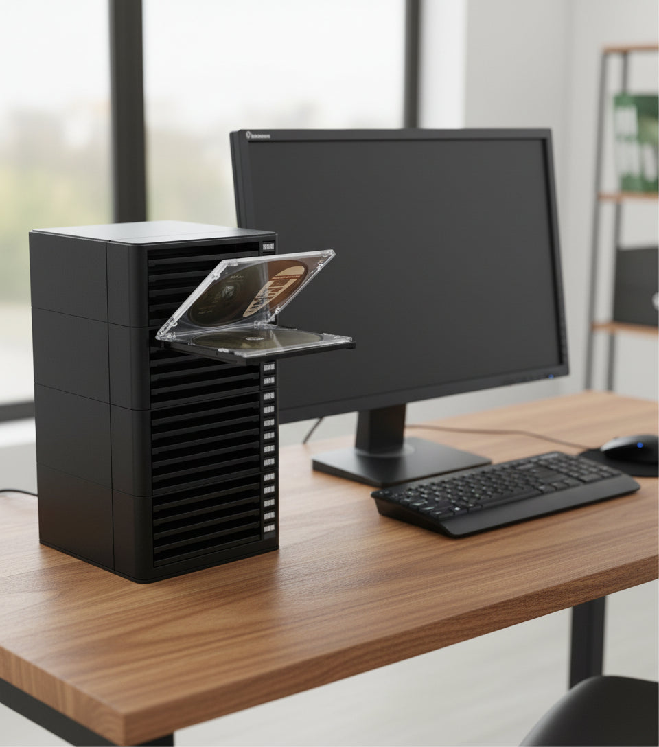 One Touch CD Storage Rack Holds 20 Cds Push Button Release